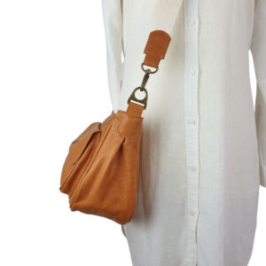 schoudertas emma oranje zijkant